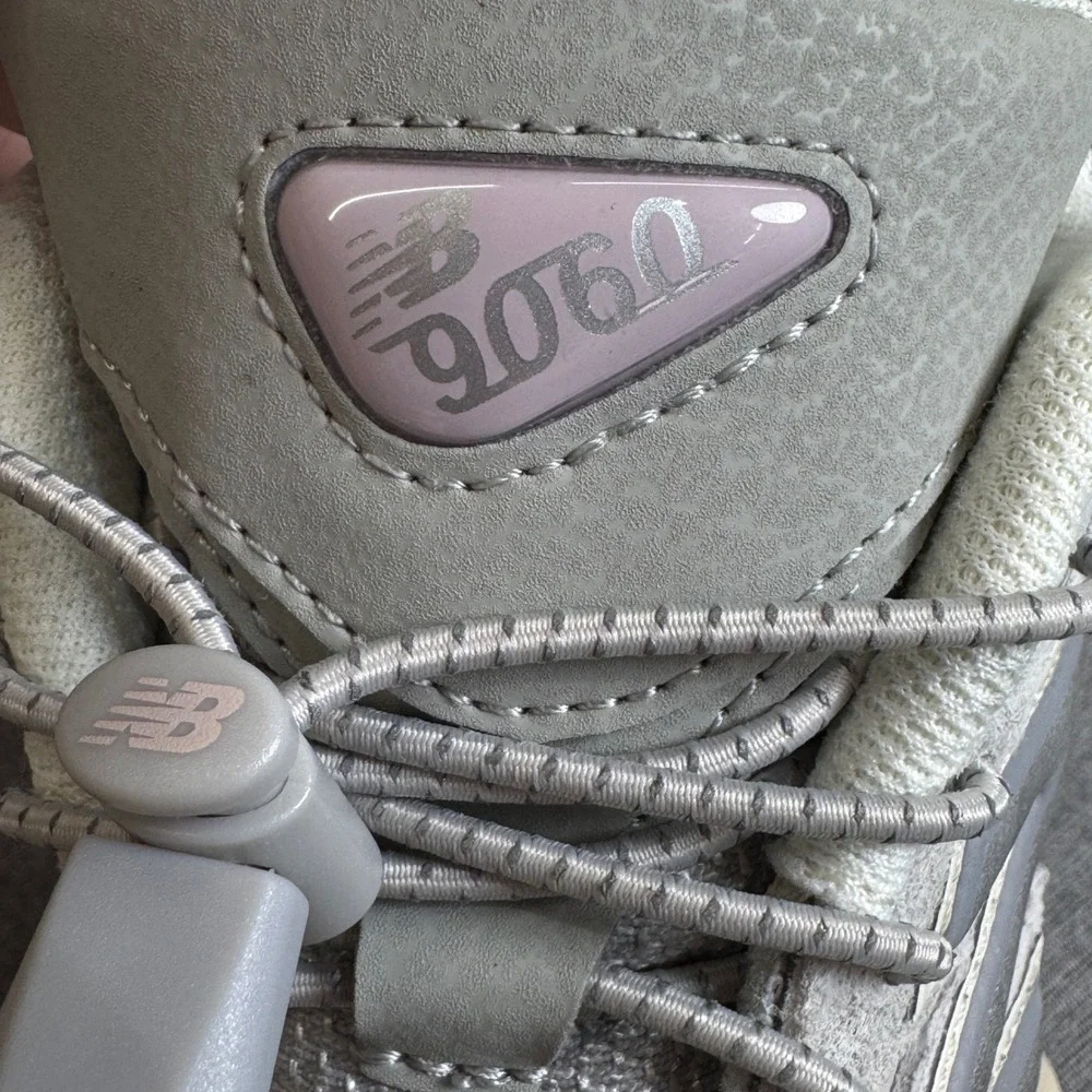New Balance 9060 Grey Grey Pink Lifestyle Sneakers U9060GM Mens 8 Womens 9.5